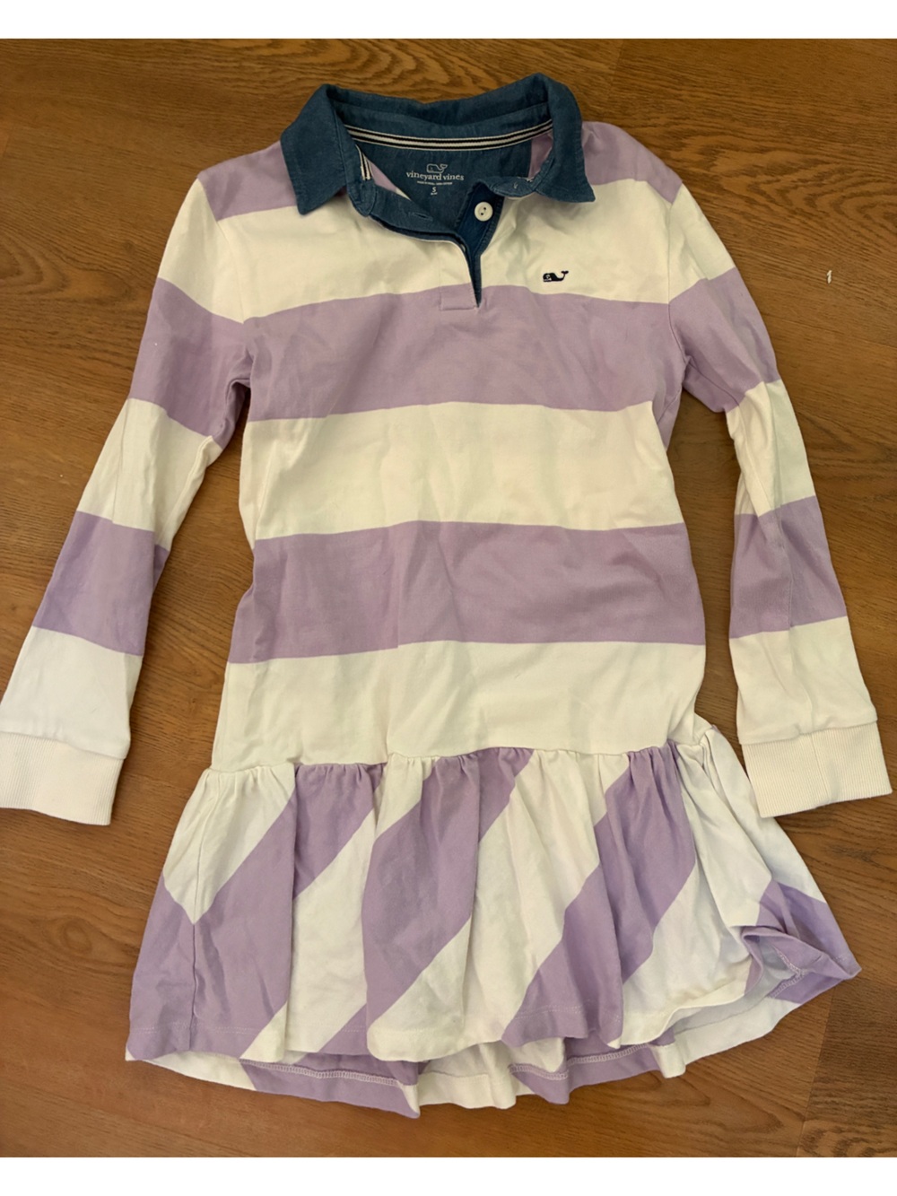Vineyard Vines Girls Collared Rugby Stripe Dress